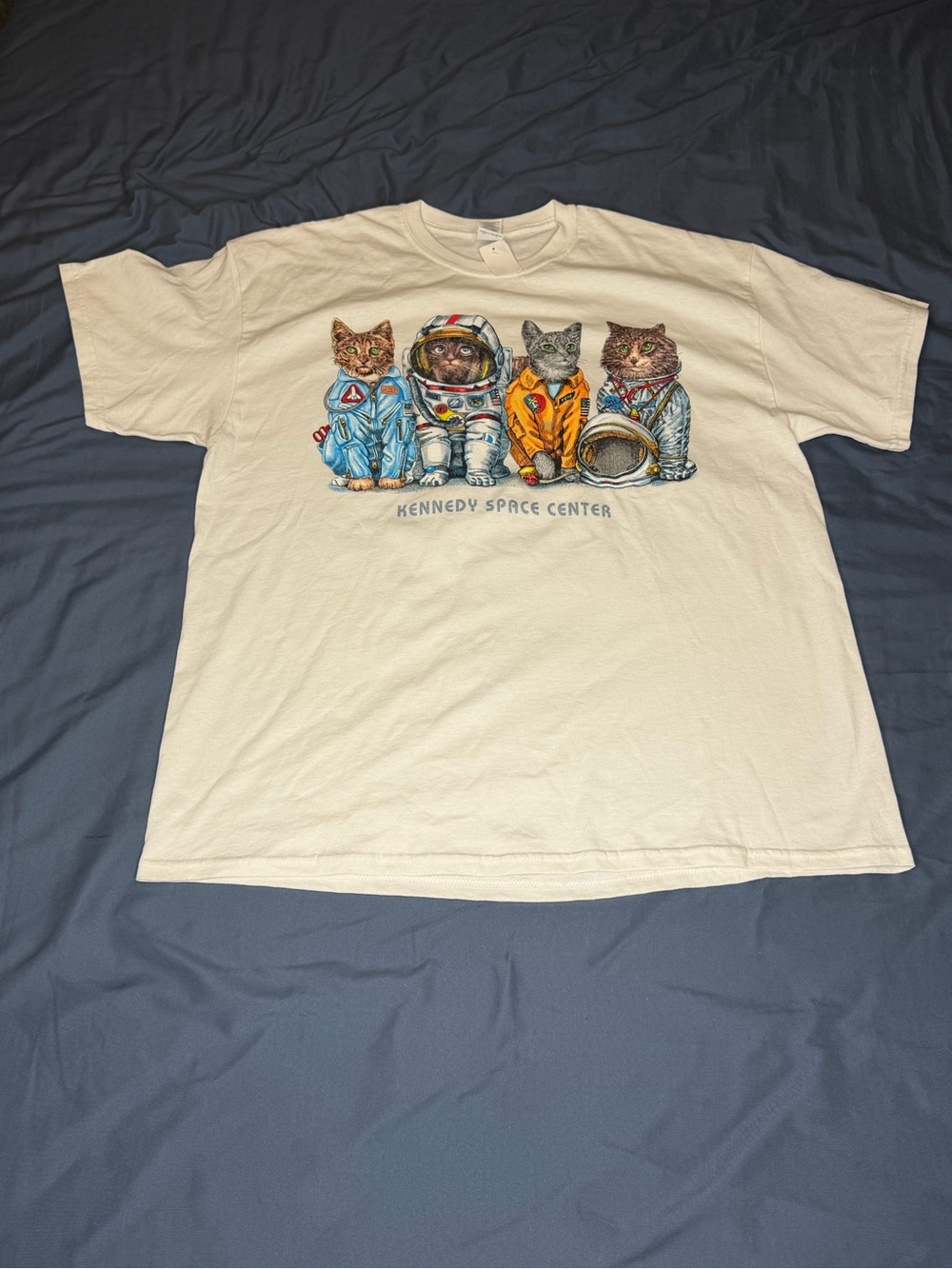 Cat Astronaut Shirt - Kennedy Space Center  Double Sided Size XL